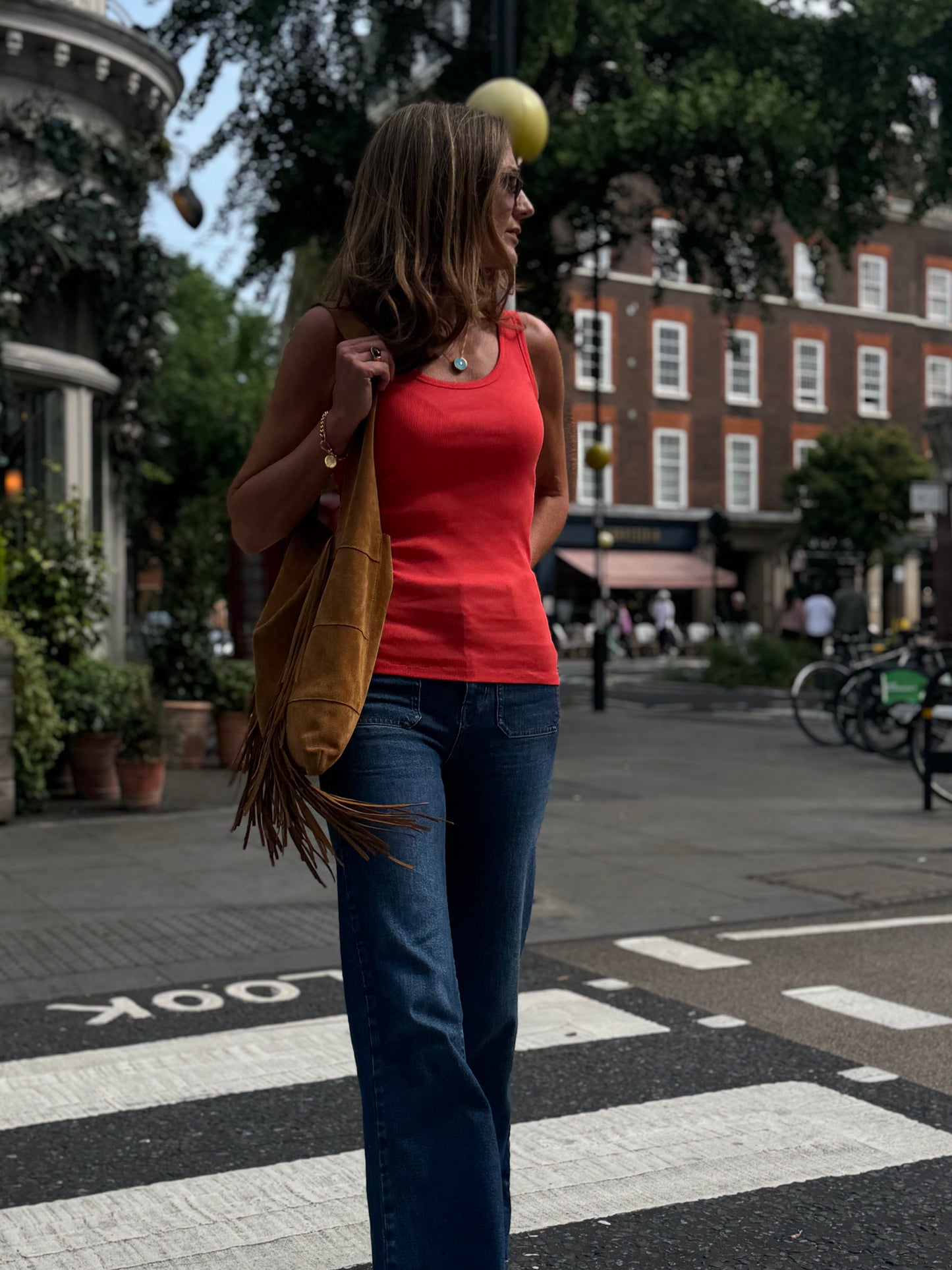 Maisy Rib Vest - Poppy Red