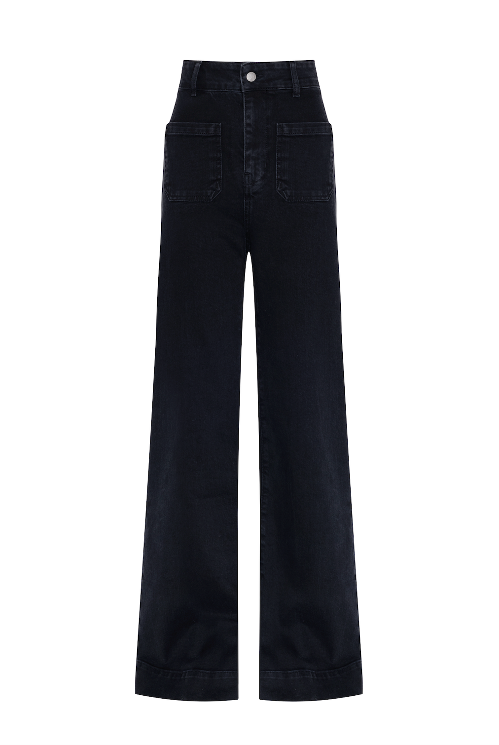 Evie Patch Pocket Jeans - Washed Black