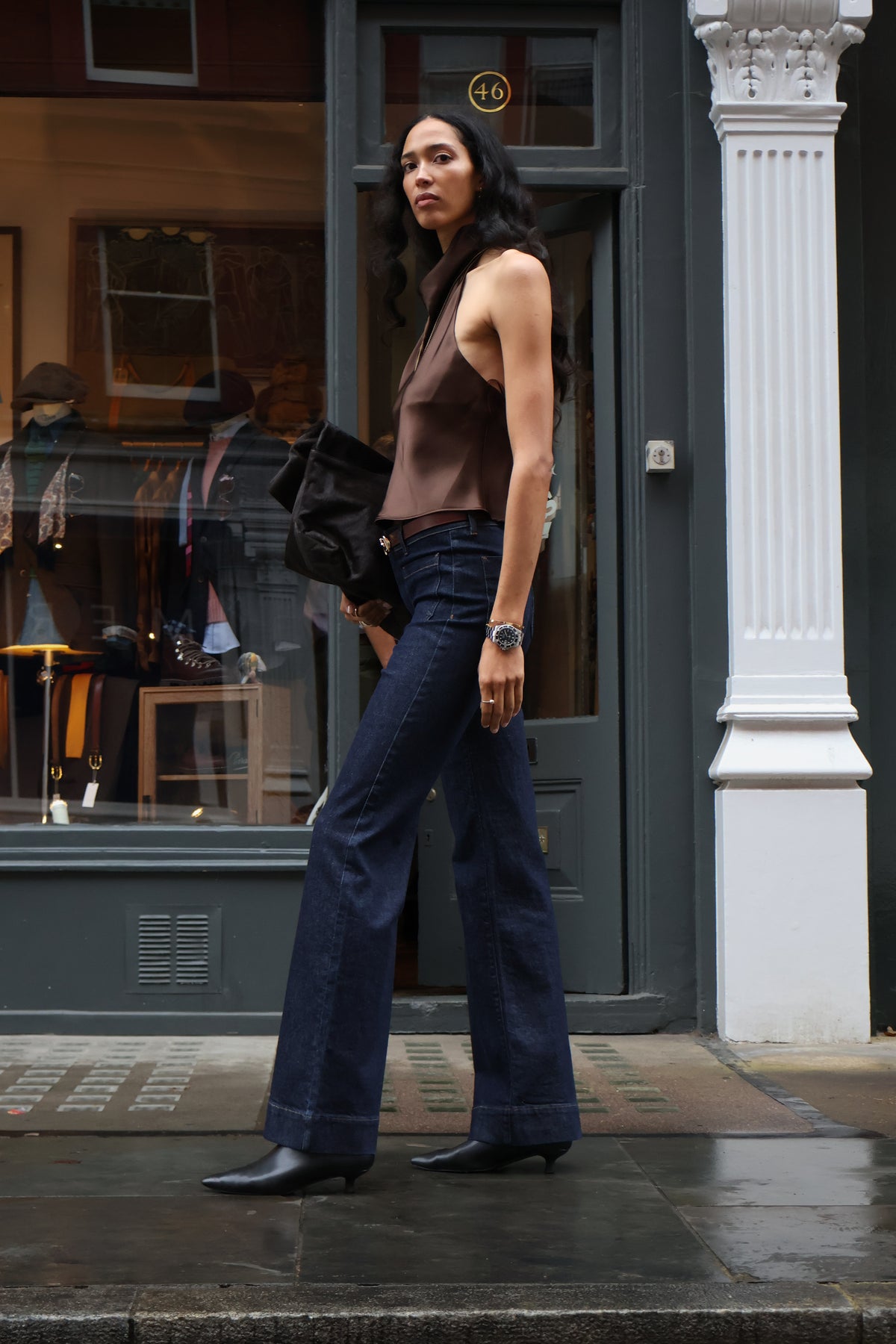 'Reworked' Evie Patch Pocket Jeans - Rinse Wash
