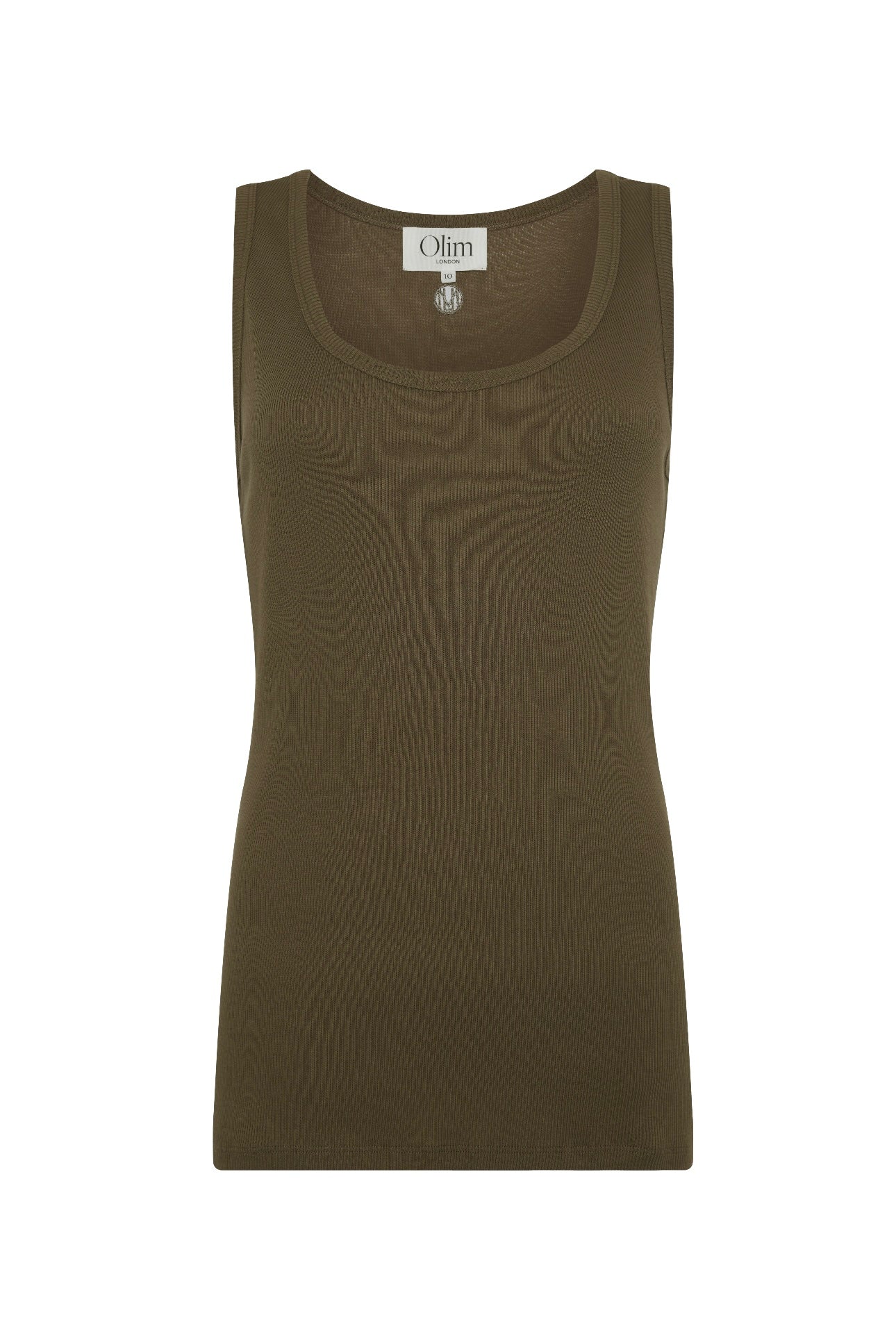 Maisy Rib Vest - Dark Moss