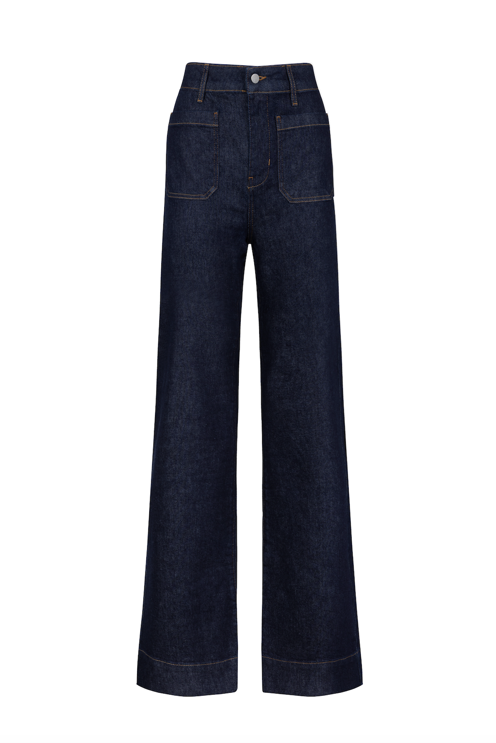 'Reworked' Evie Patch Pocket Jeans - Rinse Wash